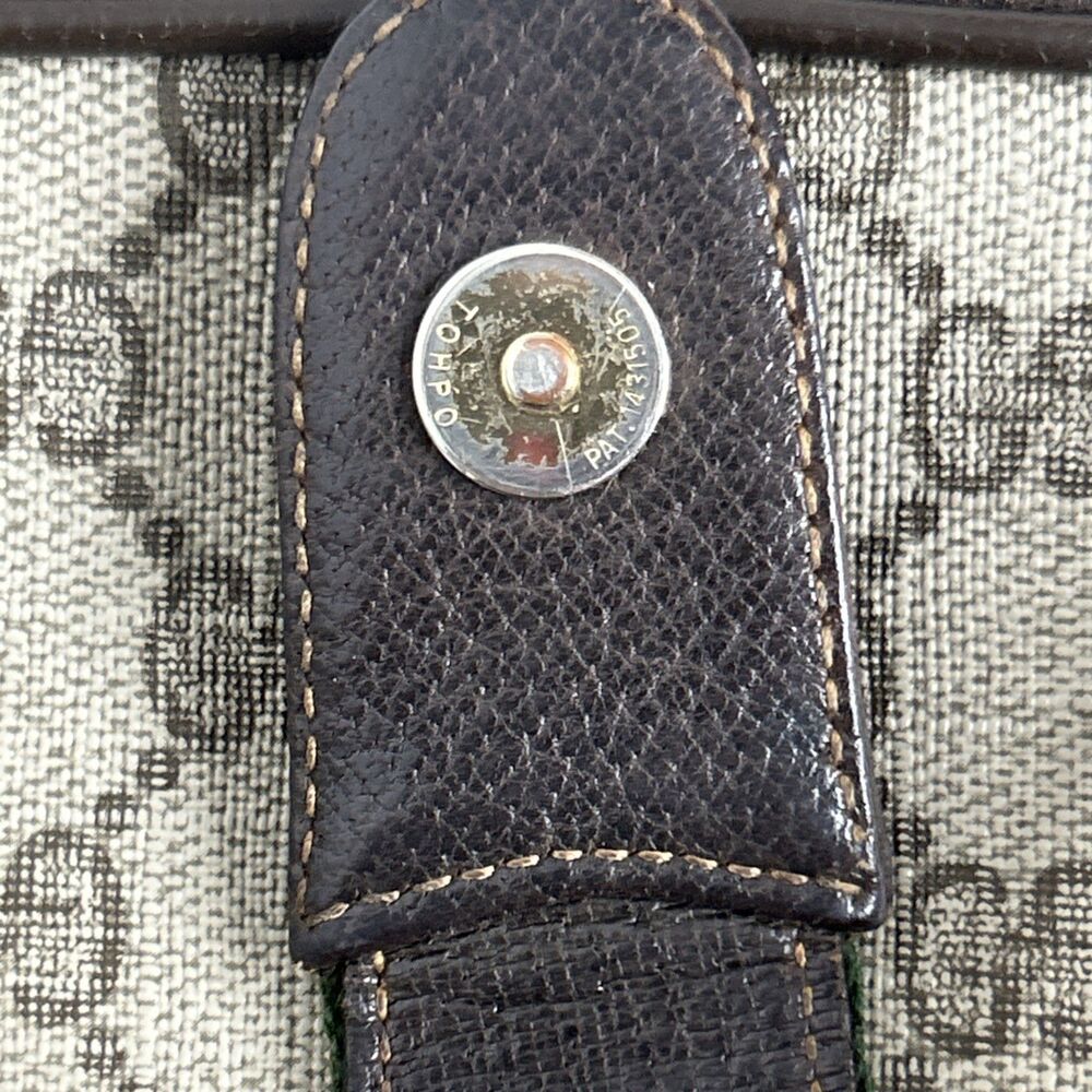 Vintage Gucci Shoulder Bag Crossbody GG PVC Leather 10.02.024 1980’s Classic - Picture 11 of 12
